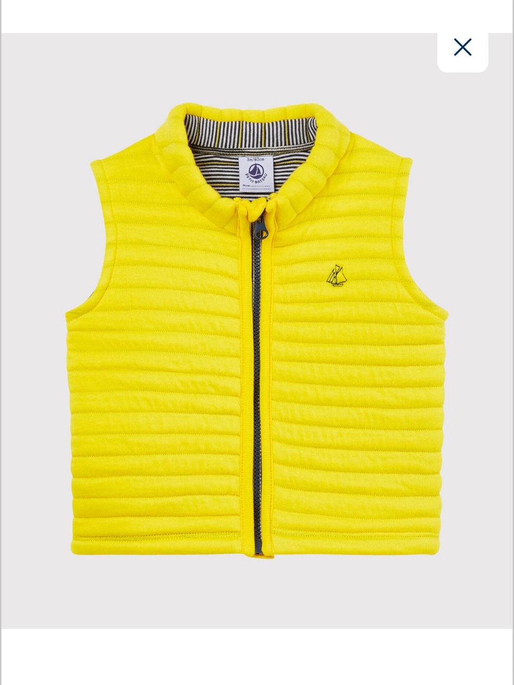 Petit Bateau Baby Boy Quilted Sleeveless Jacket / Vest 18 months
